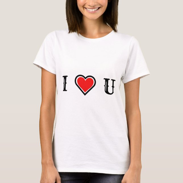 Camiseta Te amo a las mujeres con temas T-Shirt (Anverso)