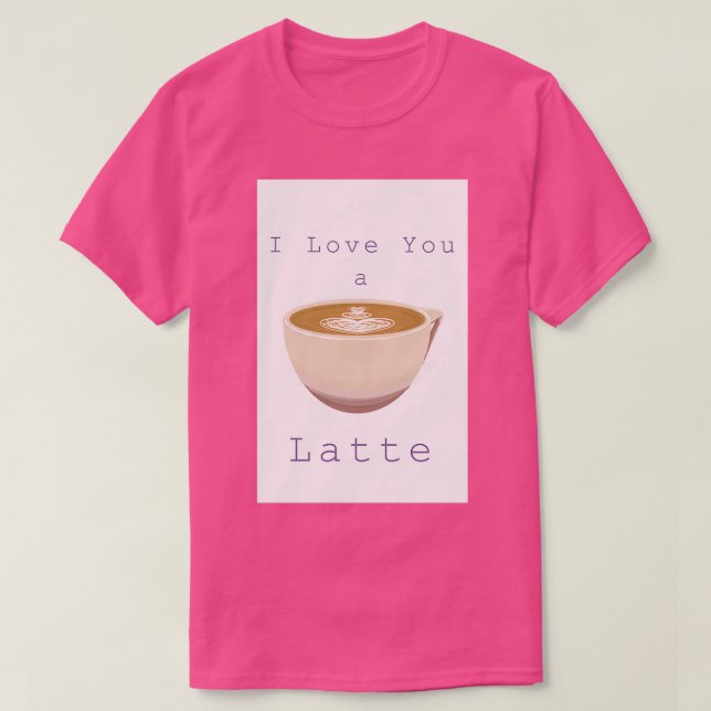 Camiseta Te amo a Latte 1 (Diseño del anverso)