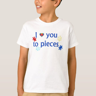 Camiseta Te amo a los pedazos la conciencia del autismo