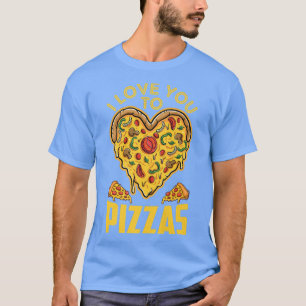 Camiseta Te Amo A Pizzas Pun Boyfriend Girlfriend Hear