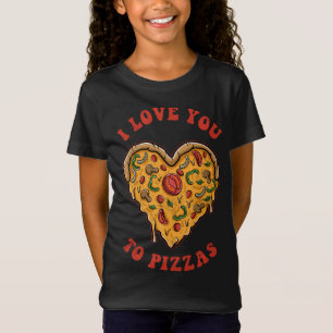 Camiseta Te Amo A Pizzas Slice Pun Boyfriend Girlfrien