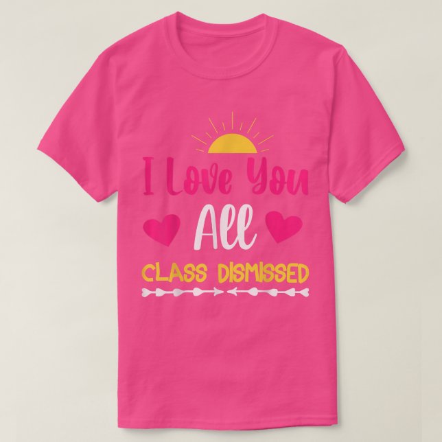 Camiseta Te amo a todas las clases desechamos la playa del  (Diseño del anverso)