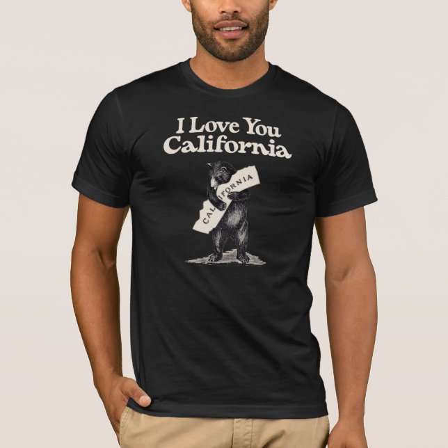 Camiseta Te amo abrazo de oso de California (Anverso)
