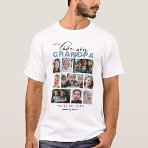 Camiseta Te amo abuelo/Grampa/Otros 9-Foto Personalizado Te