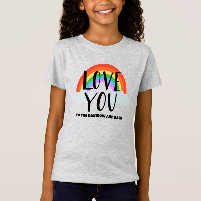Camiseta Te amo al arcoiris y a la espalda (Anverso)