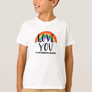 Camiseta Te amo al arcoiris y a la espalda