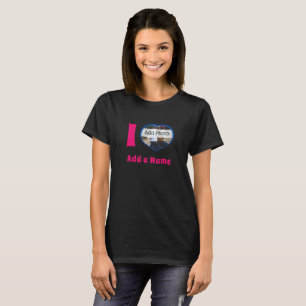 Camiseta Te amo añade nombre foto linda moderna