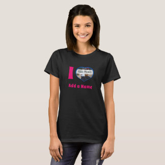 Camiseta Te amo añade nombre foto linda moderna