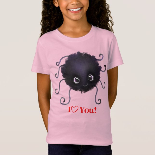 Camiseta "¡Te Amo!" Araña Cute Halloween (Anverso)