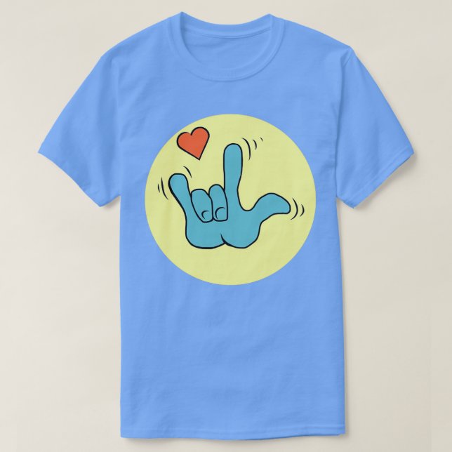 Camiseta Te amo ASL 15 (Diseño del anverso)