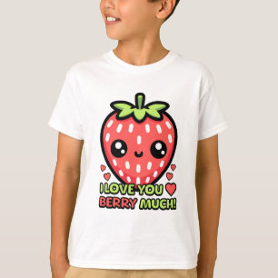 Camiseta ¡Te Amo Berry Mucho! Cute Strawberry Pun
