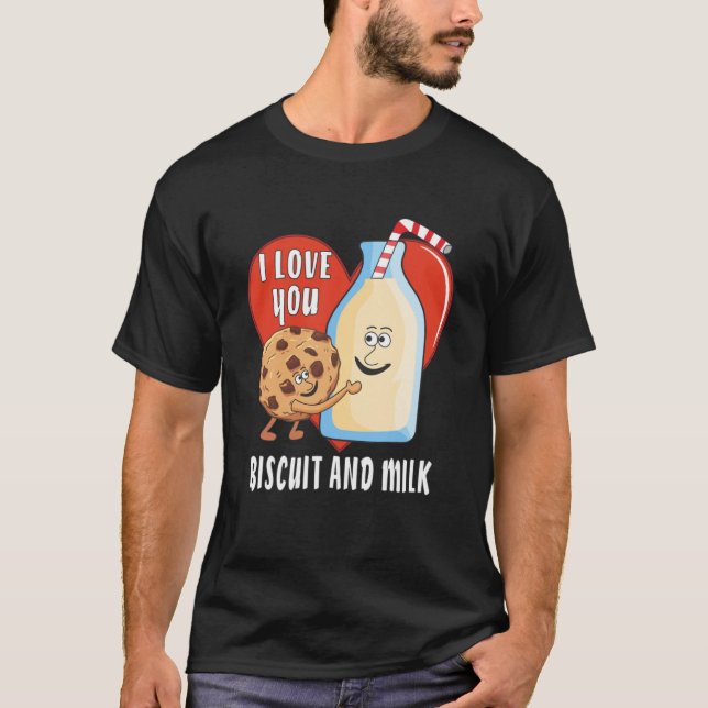 Camiseta TE AMO BISCUIT Y LECHE Biscuit Milk Friends (Anverso)