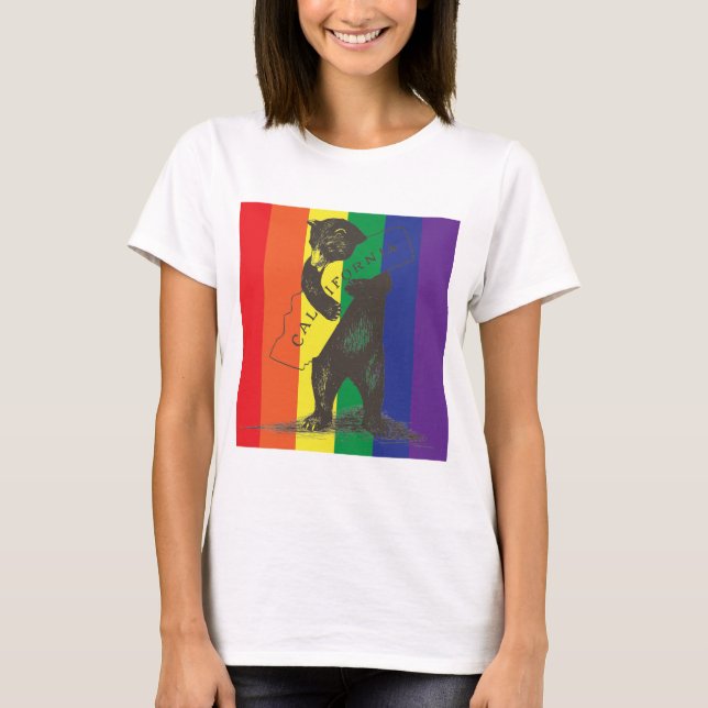 Camiseta Te amo California - Arcoiris (Anverso)