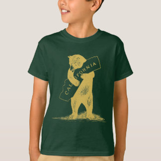 Camiseta Te amo California--Verde y oro