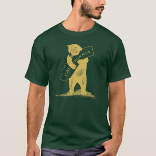 Camiseta Te amo California--Verde y oro