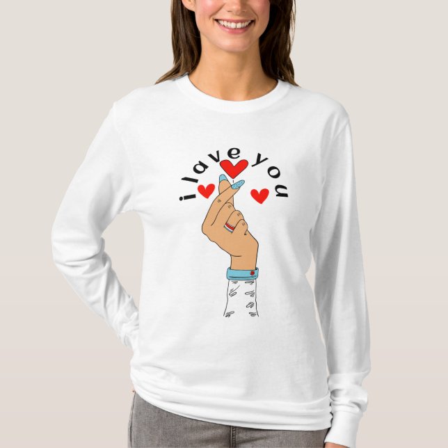 Camiseta Te Amo Camiseta, Mujer De Moda Camiseta, Positis (Anverso)