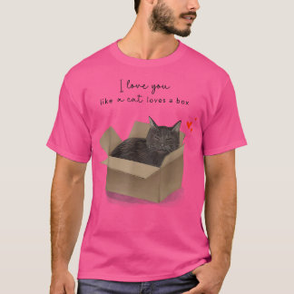 Camiseta Te amo como a un gato amante de bo 