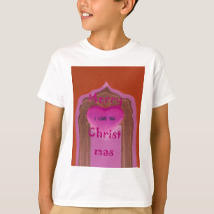 Camiseta Te amo, corazón de Navidad.