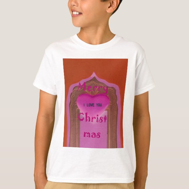 Camiseta Te amo, corazón de Navidad. (Anverso)