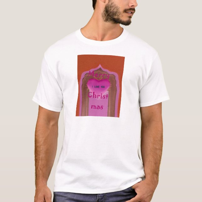 Camiseta Te amo, corazón de Navidad. (Anverso)