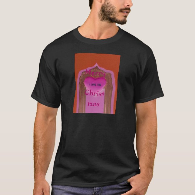 Camiseta Te amo, corazón de Navidad. (Anverso)