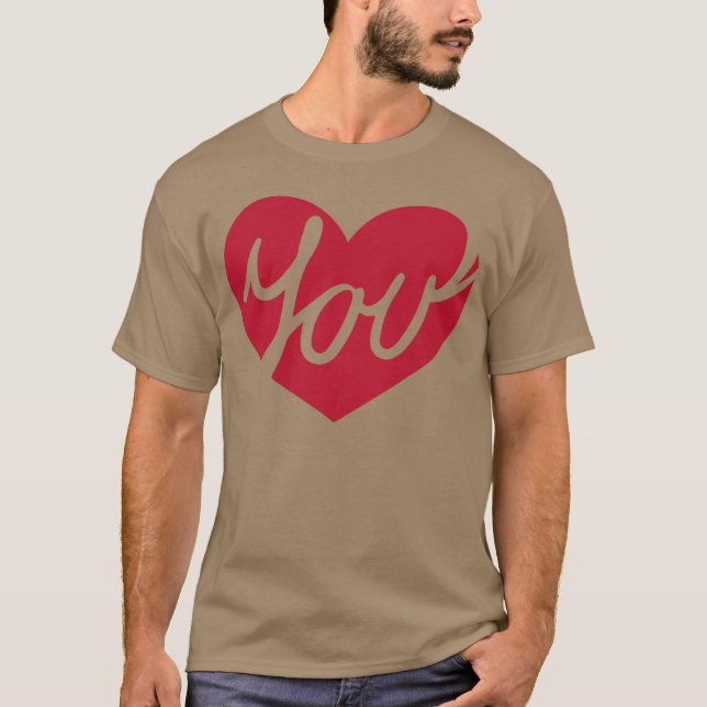 Camiseta Te Amo Corazón divertido (Anverso)