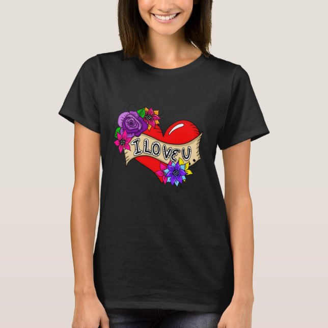 Camiseta Te Amo | Corazón urbano de arte callejero (Anverso)