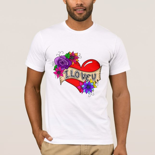 Camiseta Te Amo | Corazón urbano de arte callejero (Anverso)