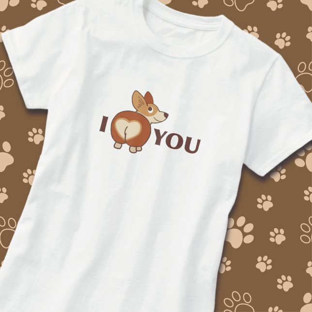 Camiseta Te amo Corgi Dog T-Shirt (Subido por el creador)