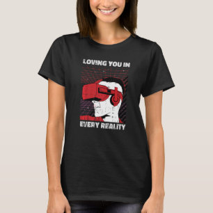 Camiseta Te amo Día de San Valentín virtual de jugador de r