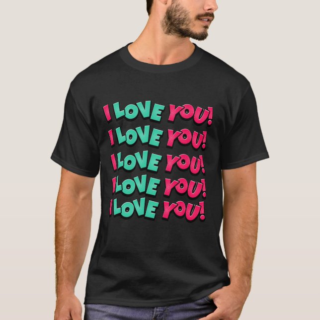 Camiseta Te Amo – Diseño Romántico Mínimo de Amor (Anverso)