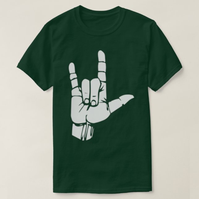 Camiseta Te amo el lenguaje de signos americano de regalo (Diseño del anverso)