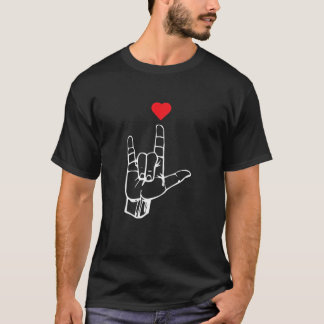 Camiseta Te Amo El Regalo De Rótulo ASL Para Hombres Mujere