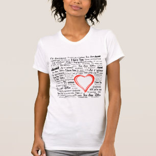 Camiseta te amo en todos los idiomas