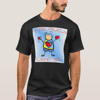Camiseta Te amo este mucho v6 (oscuro)