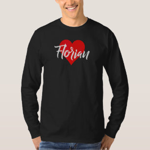 Camiseta Te amo Florian nombre amor corazón