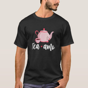 Camiseta Té Amo Gráfica Té Té Té Té Tea Breve Cup