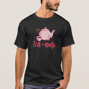 Camiseta Té Amo Gráfica Té Té Té Té Tea Breve Cup