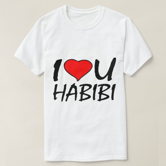 Camiseta te amo habibi (Diseño del anverso)