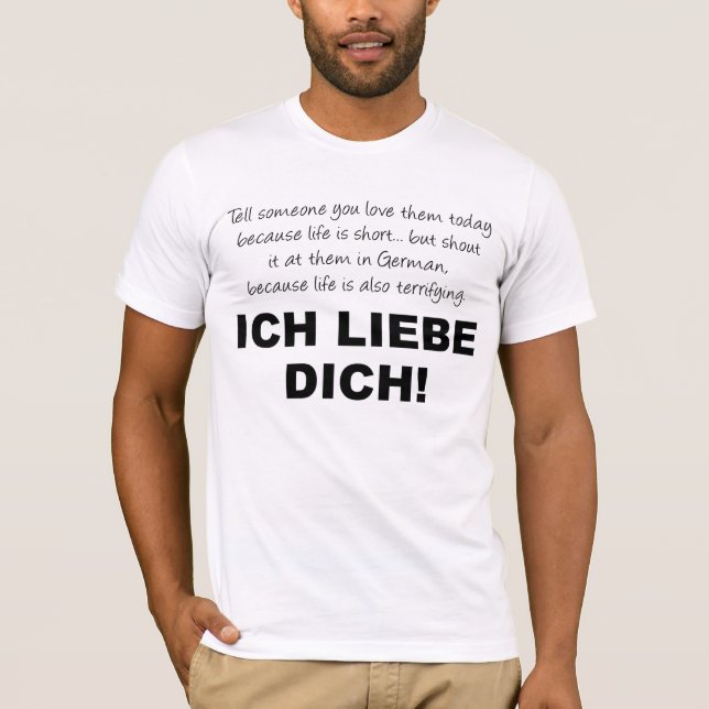 Camiseta Te Amo Ich Liebe Dich Funny T-Shirt (Anverso)