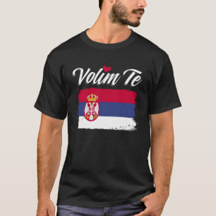 Camiseta Te Amo Increíble Bandera Serbia Por El Amor De Srb