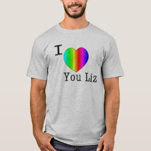 Camiseta Te amo Liz-Arco iris