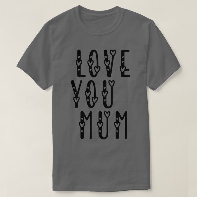 Camiseta Te amo mamá (Diseño del anverso)