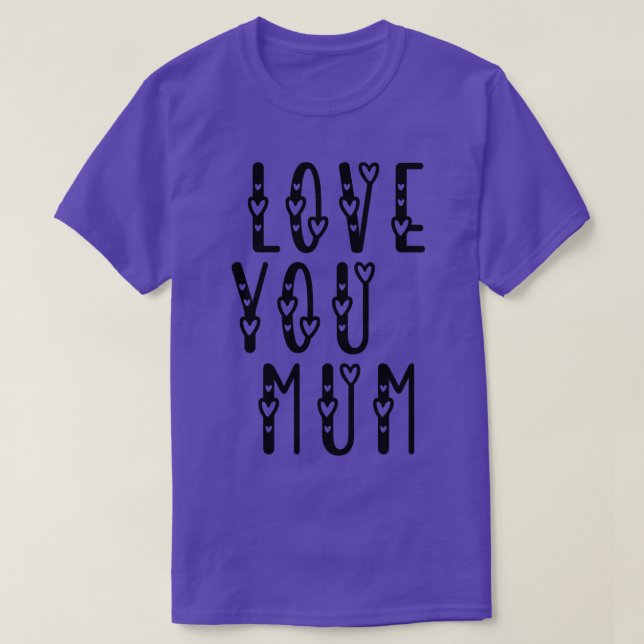 Camiseta Te amo mamá (Diseño del anverso)