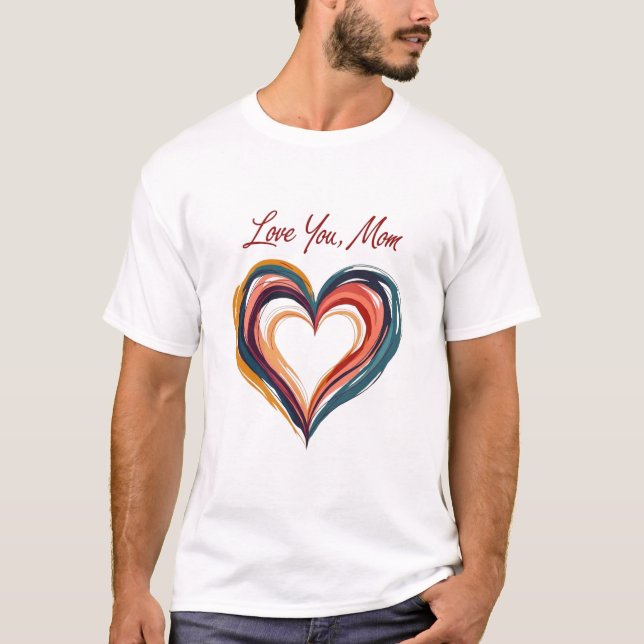 Camiseta Te Amo, Mamá Corazón (Anverso)
