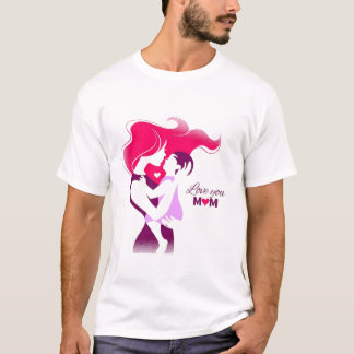 Camiseta Te amo mamá - Desig del Día de la Madre, lindo y a