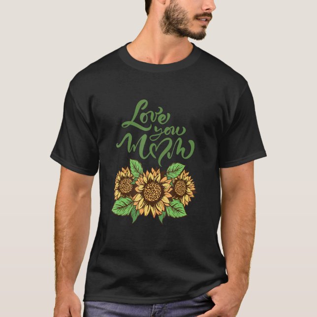 Camiseta Te amo, mamá, el día de las madres, leopardo de lo (Anverso)