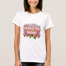 Te amo mamá y flores silvestres