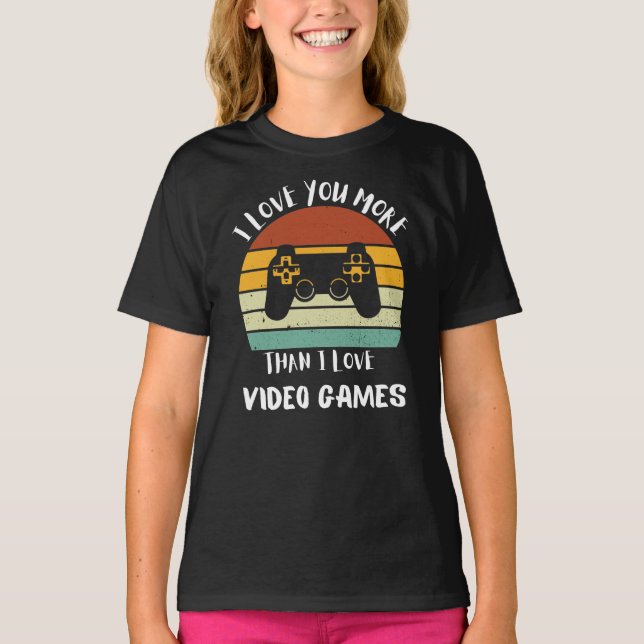 Camiseta Te Amo Más De Lo Que Amo Los Videojuegos (Anverso)