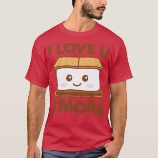 Camiseta Te Amo Más Gracioso Camping Smore Pun Oscuro 1